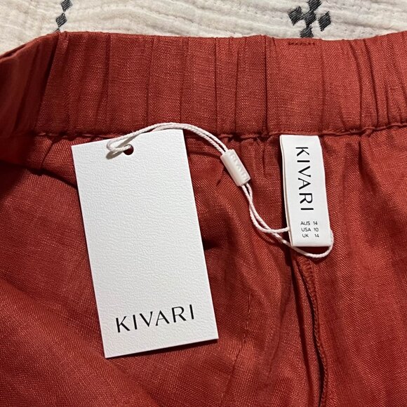 Kivari Linen Pants NWT US10 - Picture 5 of 11